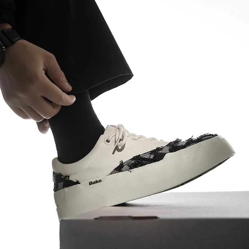 BAKE Height Increasing Breathable Low Top Skateboard Shoes Unisex-4