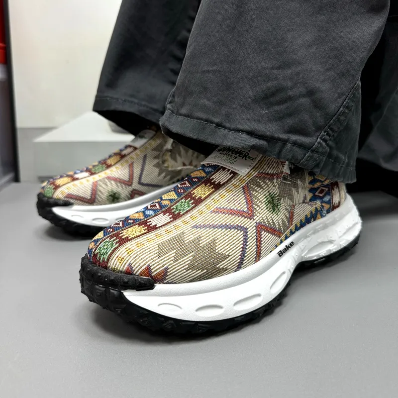 BAKE Lightweight Height Increasing Abrasion Resistant Low Top Chunky Sneakers Men's-11