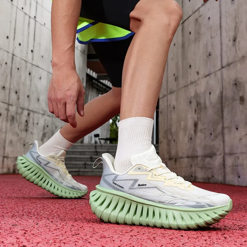 BAKE Abrasion Resistant Breathable Height Increasing Low Top Chunky Sneakers Unisex-4