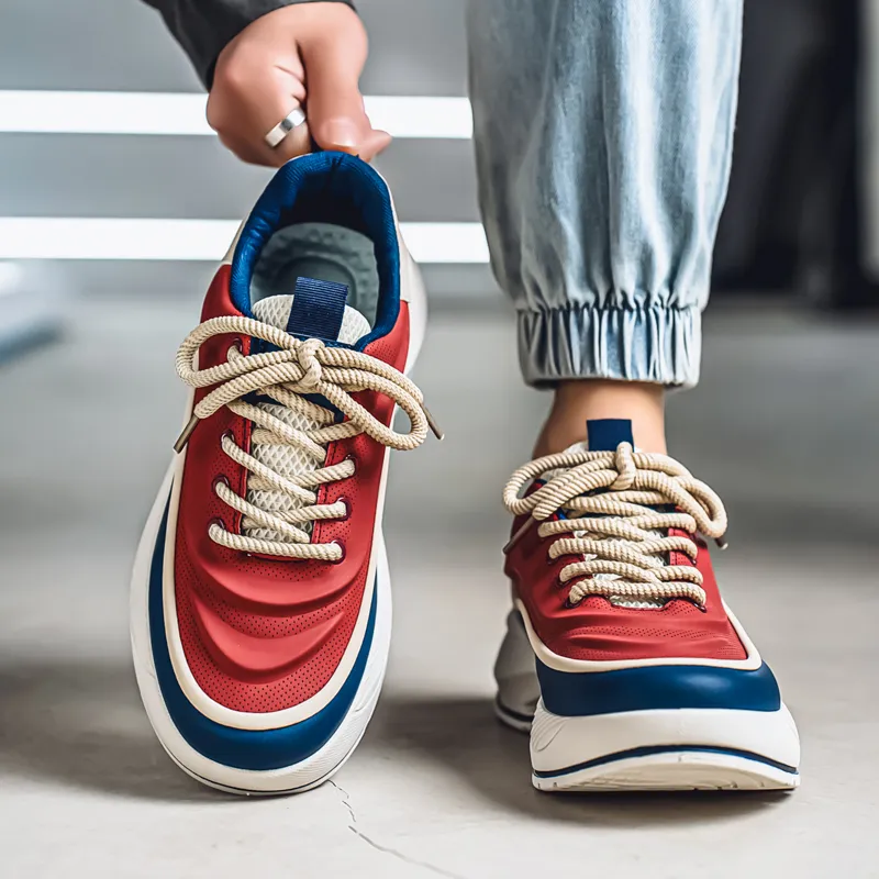 BAKE Breathable Height Increase Low Top Skateboard Shoes Men's-8