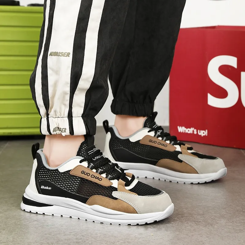BAKE Slip Resistant, Abrasion Resistant, Breathable Low Top Chunky Sneakers Men's-17