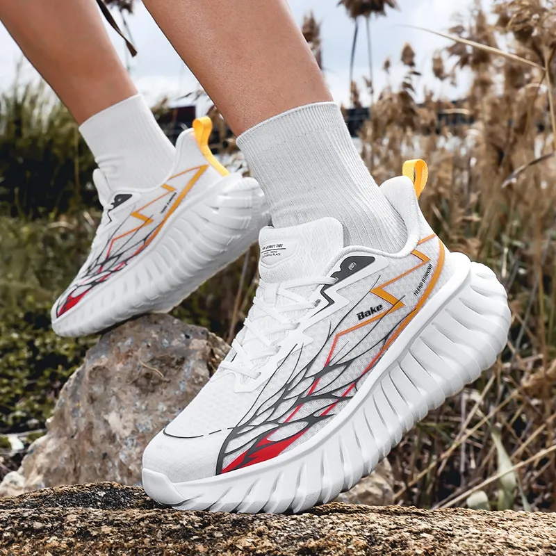 BAKE Abrasion Resistant Breathable Height Increasing Low Top Chunky Sneakers Unisex-11