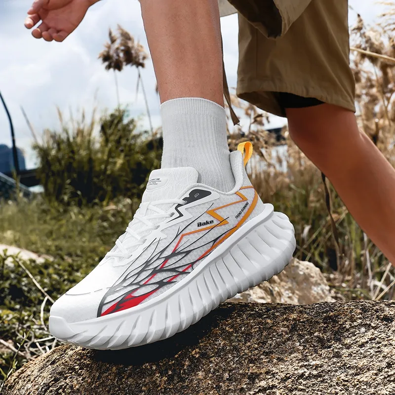 BAKE Abrasion Resistant Breathable Height Increasing Low Top Chunky Sneakers Unisex-13