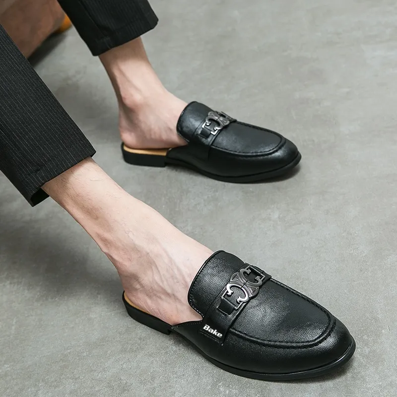BAKE Stitching Odor Resistant Slip Resistant Closed Toe Slippers Men's-2
