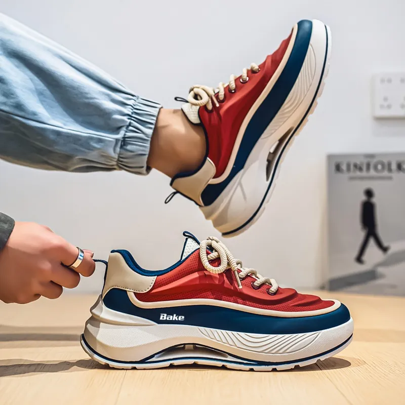 BAKE Breathable Height Increase Low Top Skateboard Shoes Men's-11