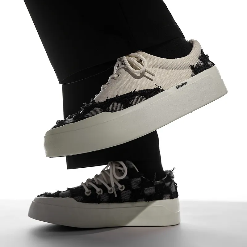 BAKE Height Increasing Breathable Low Top Skateboard Shoes Unisex-1