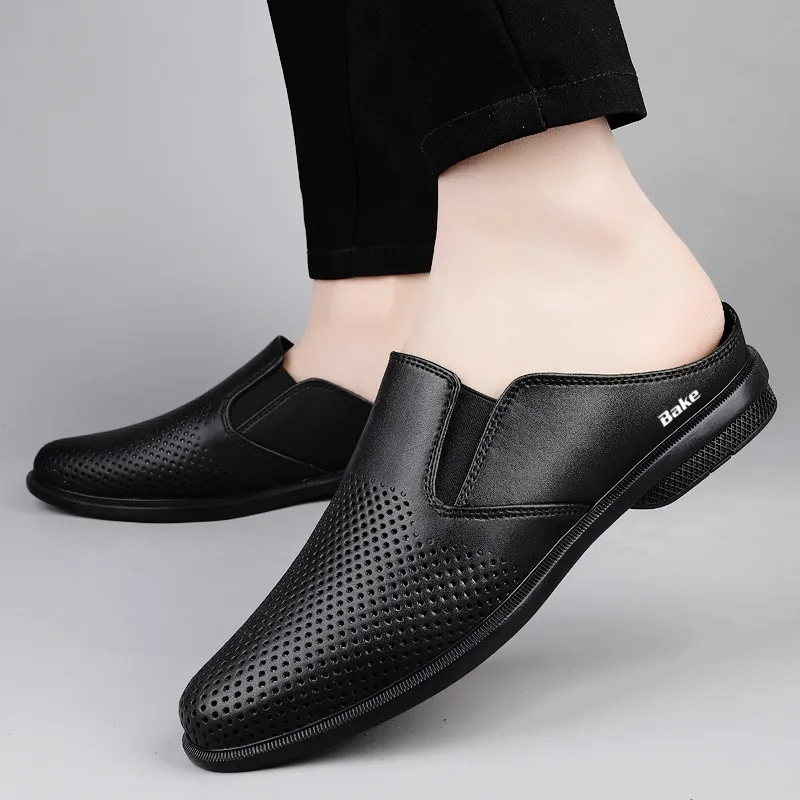 BAKE Closed Toe Slippers Men's Black-5