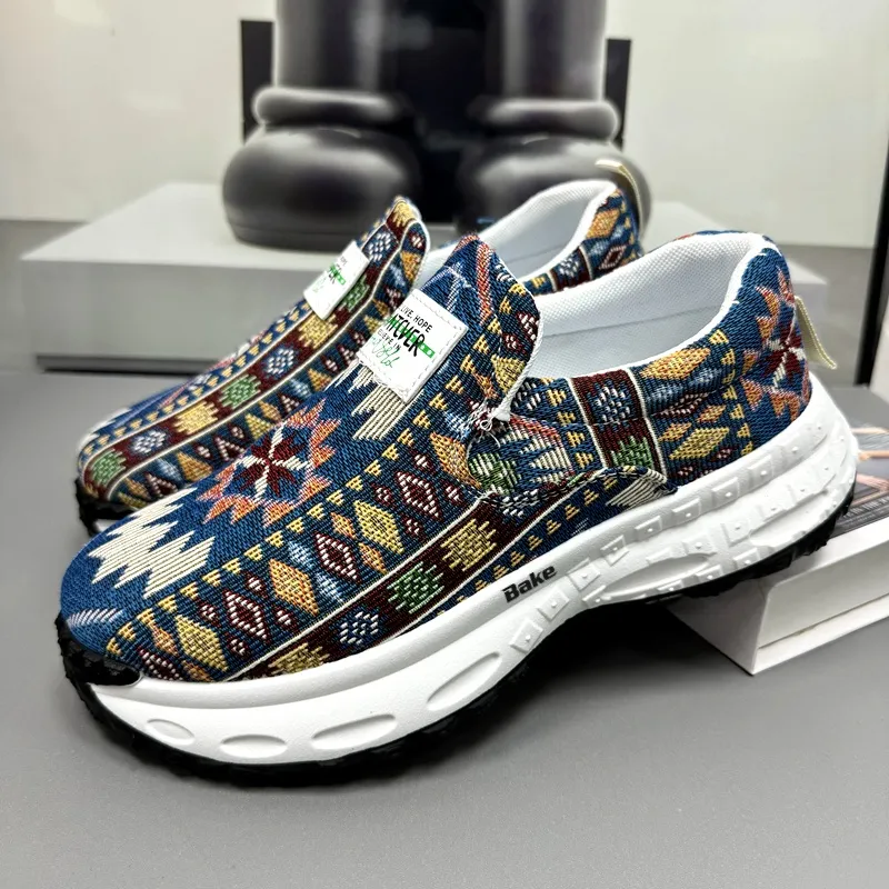 BAKE Lightweight Height Increasing Abrasion Resistant Low Top Chunky Sneakers Men's-9