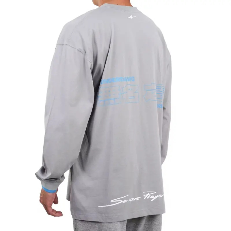 Serious Player Only x UNDERDAWG HOOPERS T Shirt Unisex Gray-3