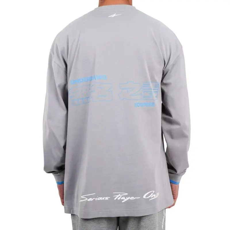 Serious Player Only x UNDERDAWG HOOPERS T Shirt Unisex Gray-4