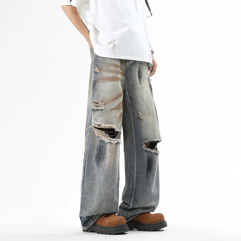 MOOR XCLNERY Jeans Unisex Vintage Blue-4