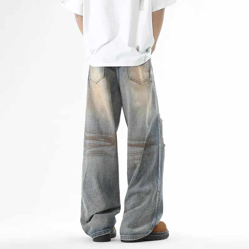 MOOR XCLNERY Jeans Unisex Vintage Blue-1