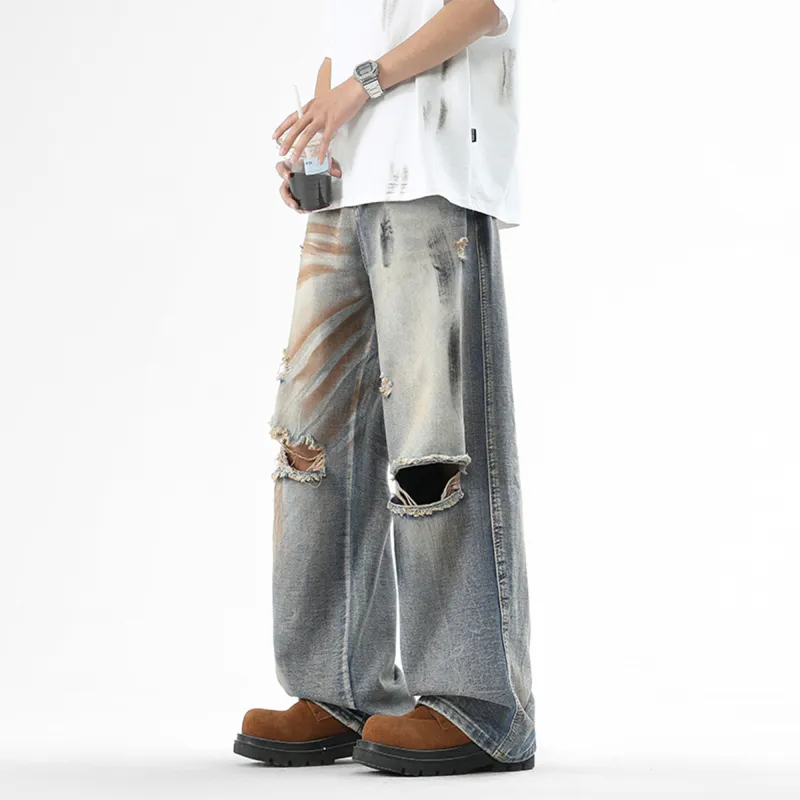 MOOR XCLNERY Jeans Unisex Vintage Blue-3