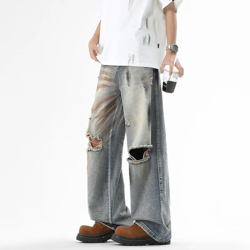MOOR XCLNERY Jeans Unisex Vintage Blue-2