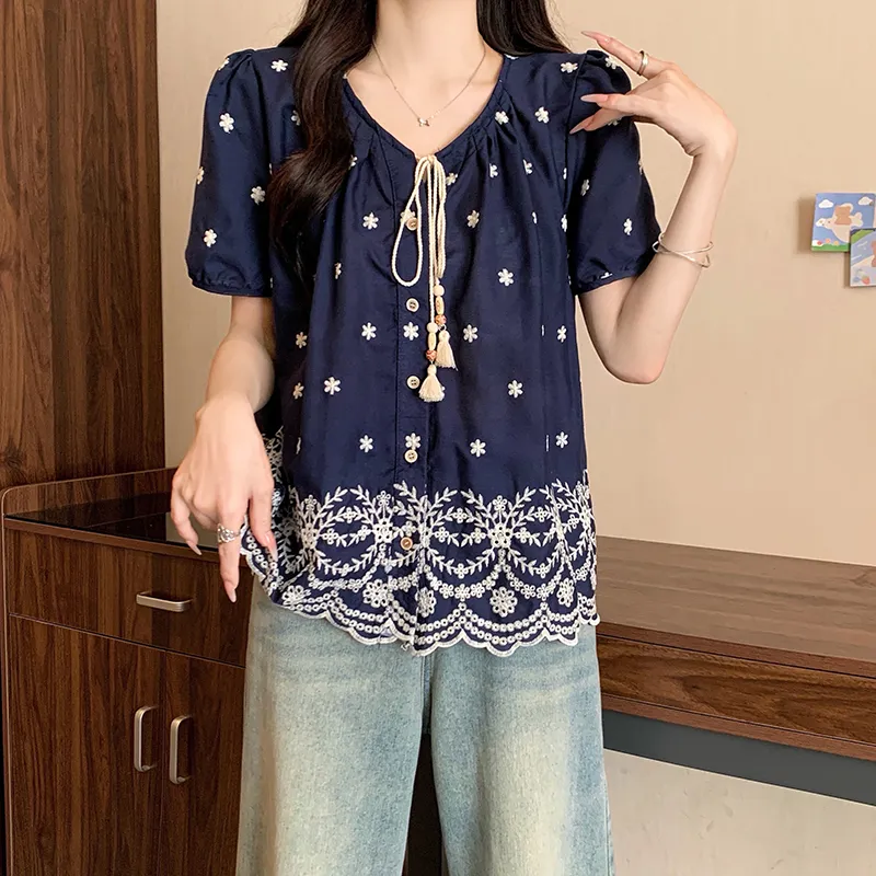 JSUHH Puff Sleeve T Shirt Women's-2