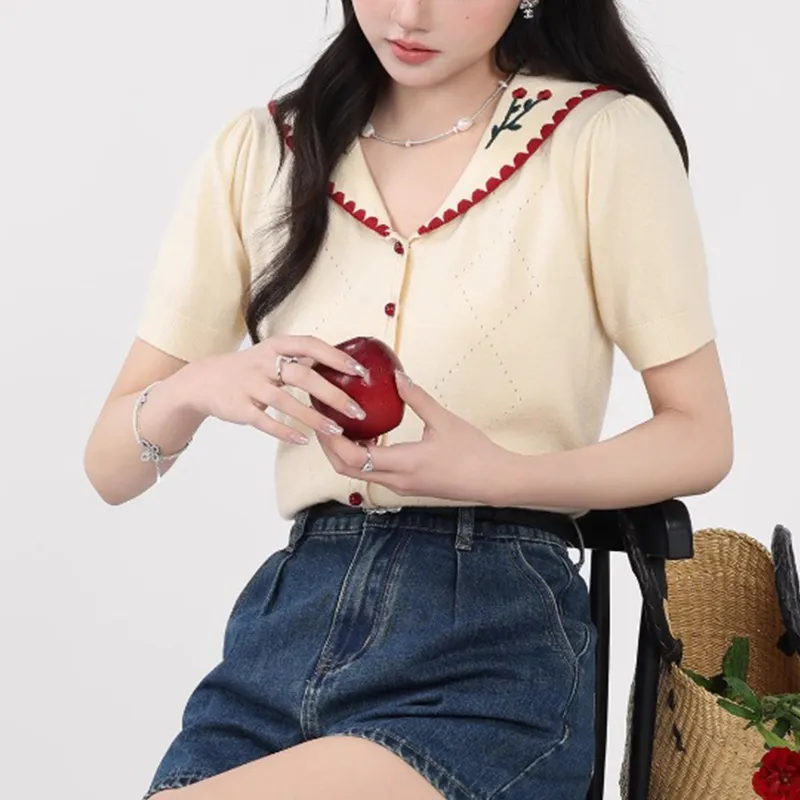 JSUHH T Shirts Women's Apricot+Hair Tie Comes With-6
