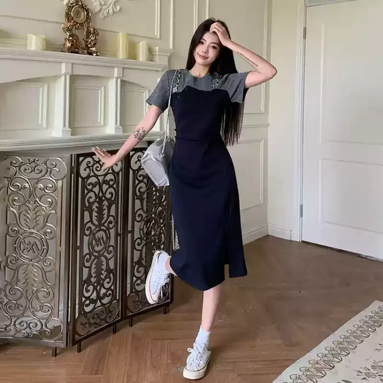 JSUHH Short Sleeved Dress Women's-6