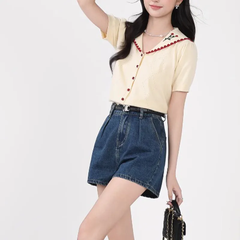 JSUHH T Shirts Women's Apricot+Hair Tie Comes With-2