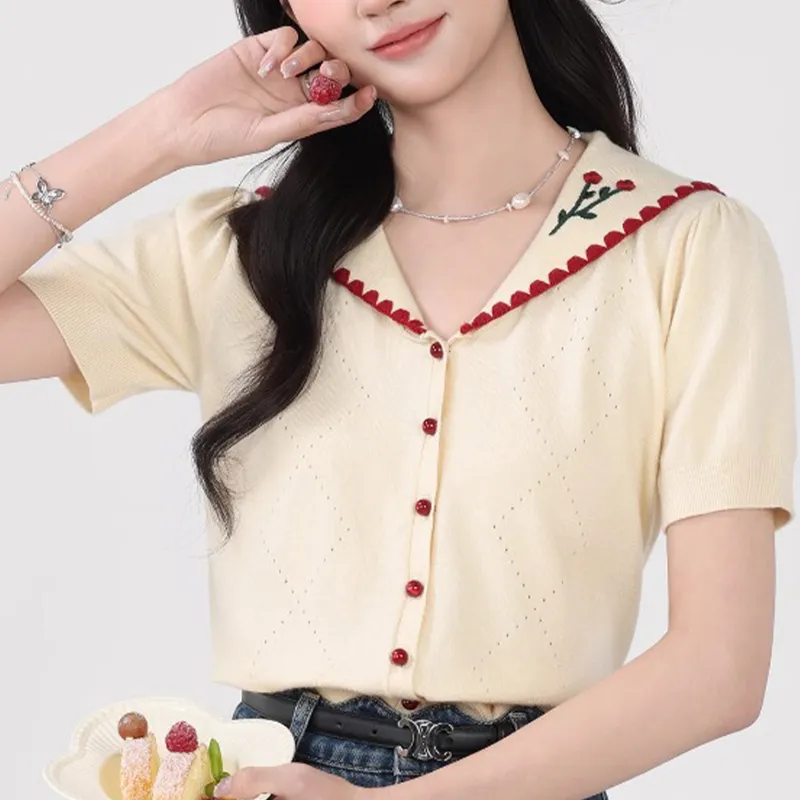 JSUHH T Shirts Women's Apricot+Hair Tie Comes With-3