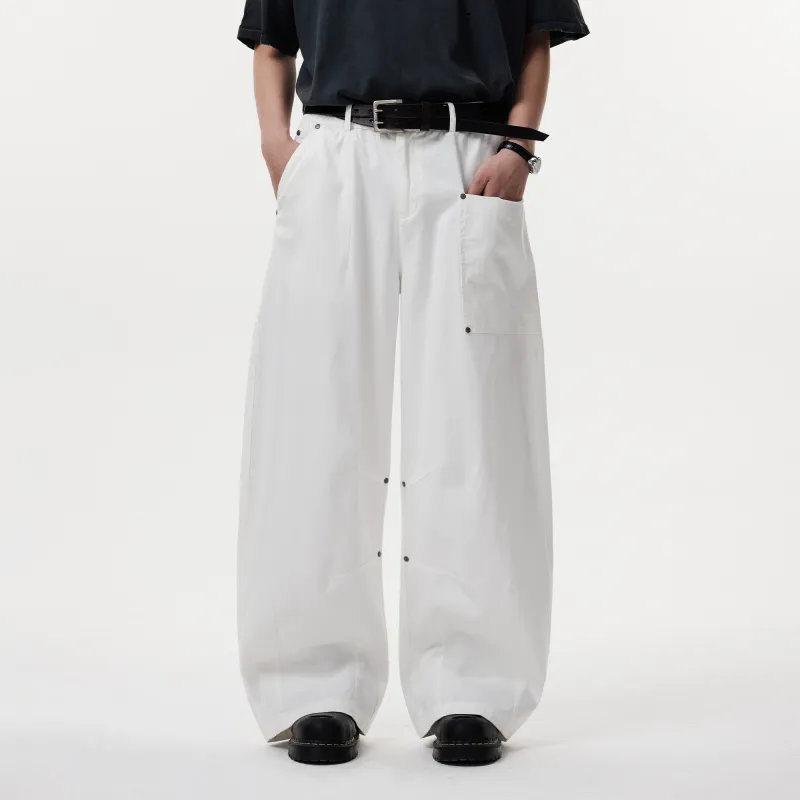 BOTANICA Cargo Pants Unisex Raw White-5
