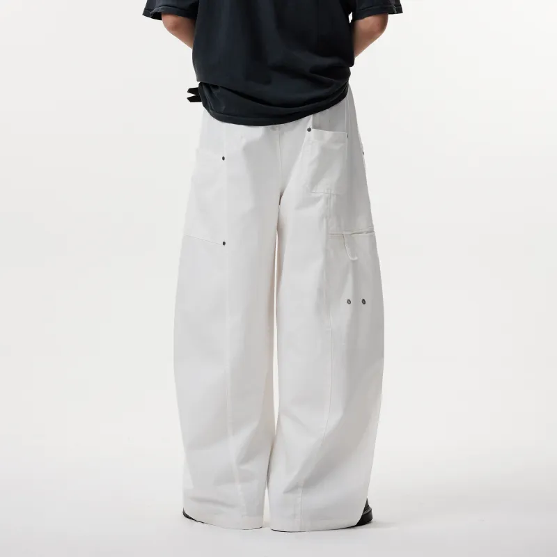 BOTANICA Cargo Pants Unisex Raw White-4
