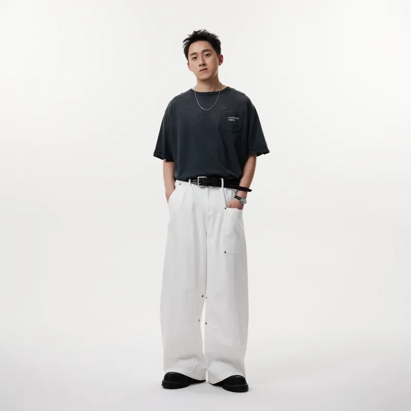 BOTANICA Cargo Pants Unisex Raw White-2
