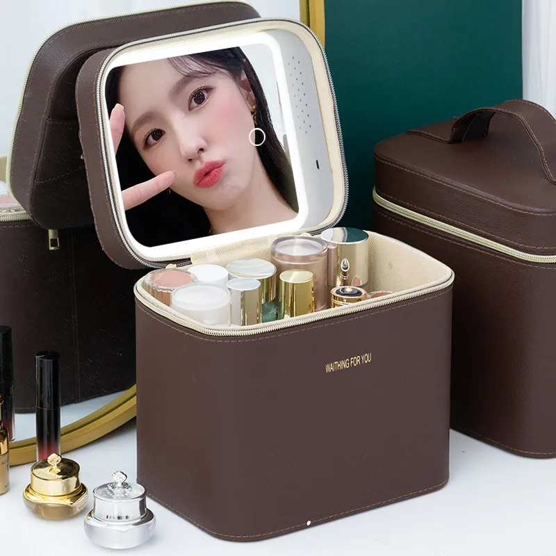 MUYAXUAN Travel Portable PU Professional Cosmetics Storage Bag Makeup Case-7