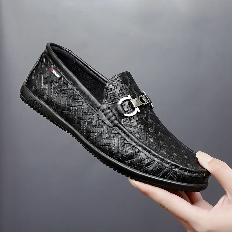 Yalu Gommino Loafers Men Black/Dark Brown/Burgundy/Light Brown/Blue-4