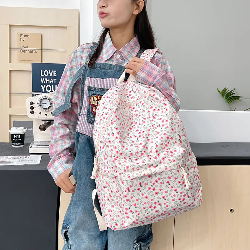 Vack Nylon Backpack Regular Unisex Black/Pink/Purple/Yellow-9