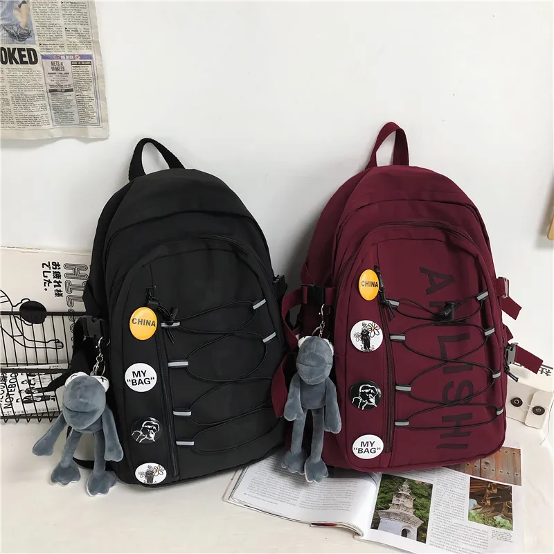 Vack Nylon Backpack Unisex Multicolor-11
