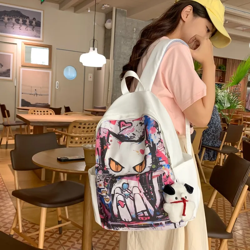 Vack Nylon Backpack Unisex Multicolor-6
