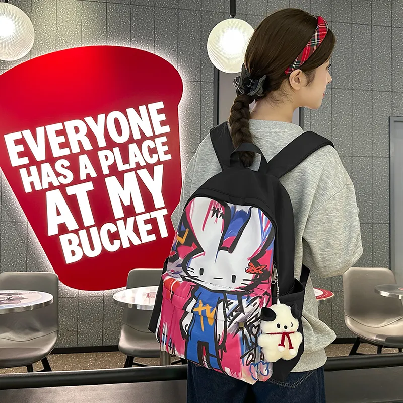 Vack Nylon Backpack Unisex Multicolor-6