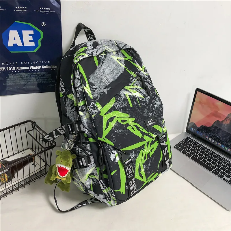 Vack Nylon Backpack Unisex Multicolor-11