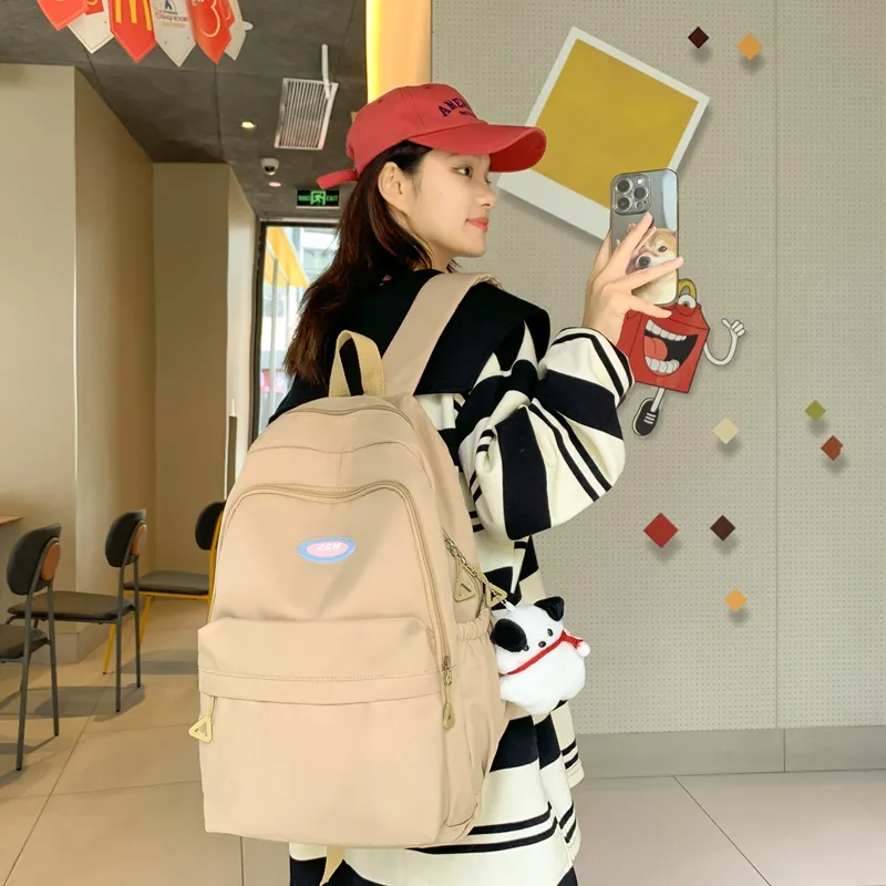Vack Nylon Backpack Unisex Multicolor-13