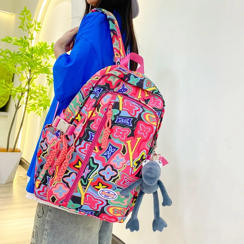 Vack Nylon Backpack Women's Multicolor-15