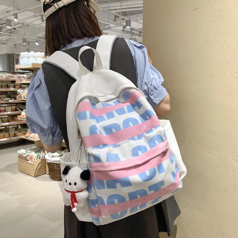 Vack Nylon Backpack Regular Unisex Red/Green/Blue/Pink-13