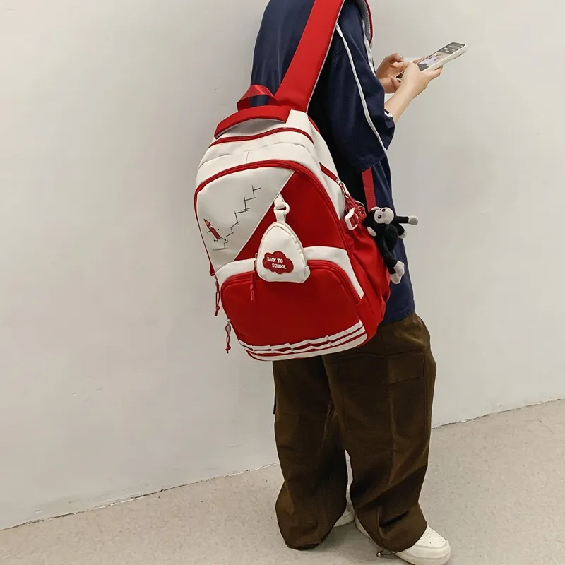 Vack Nylon Backpack Unisex Multicolor-9