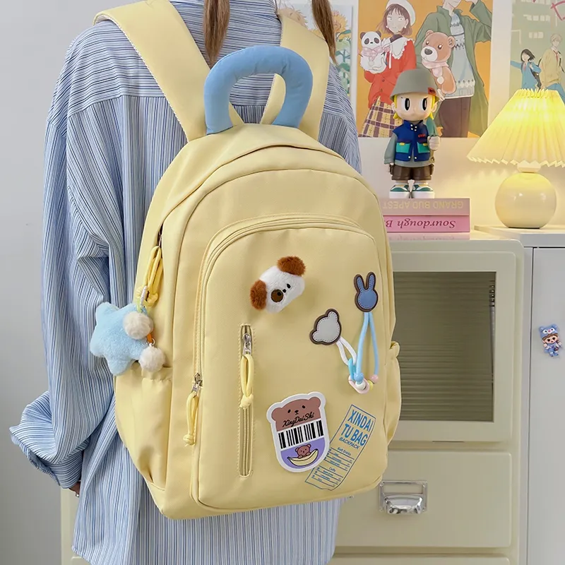 Vack Nylon Backpack Unisex Multicolor-11