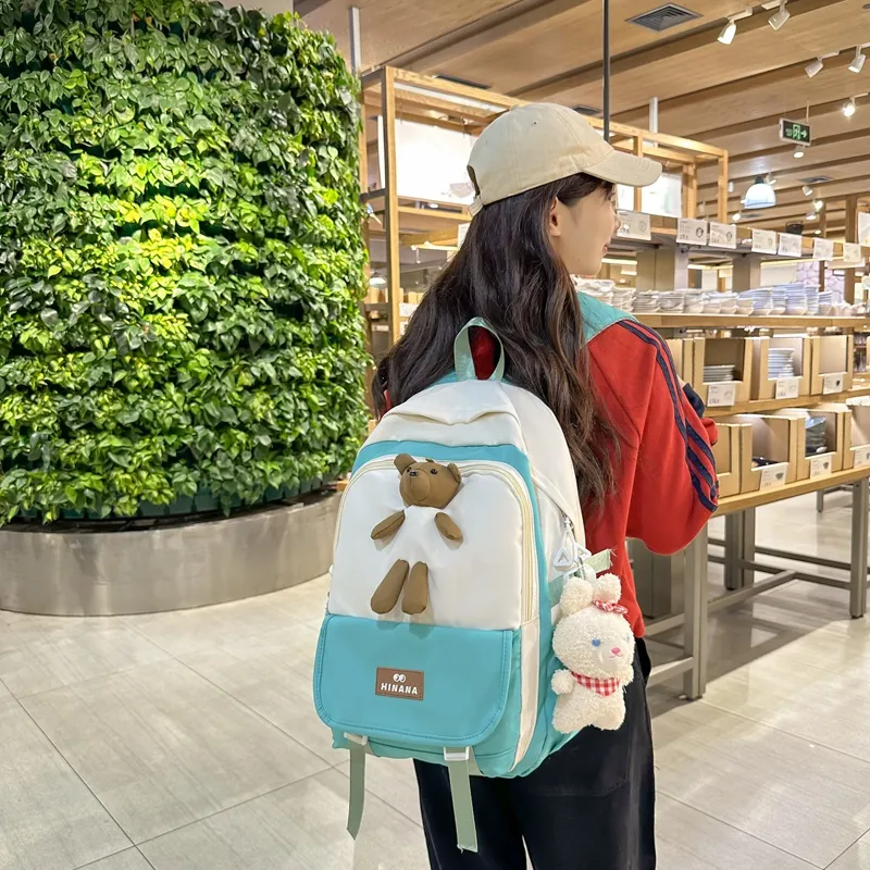 Vack Nylon Backpack Unisex Multicolor-16
