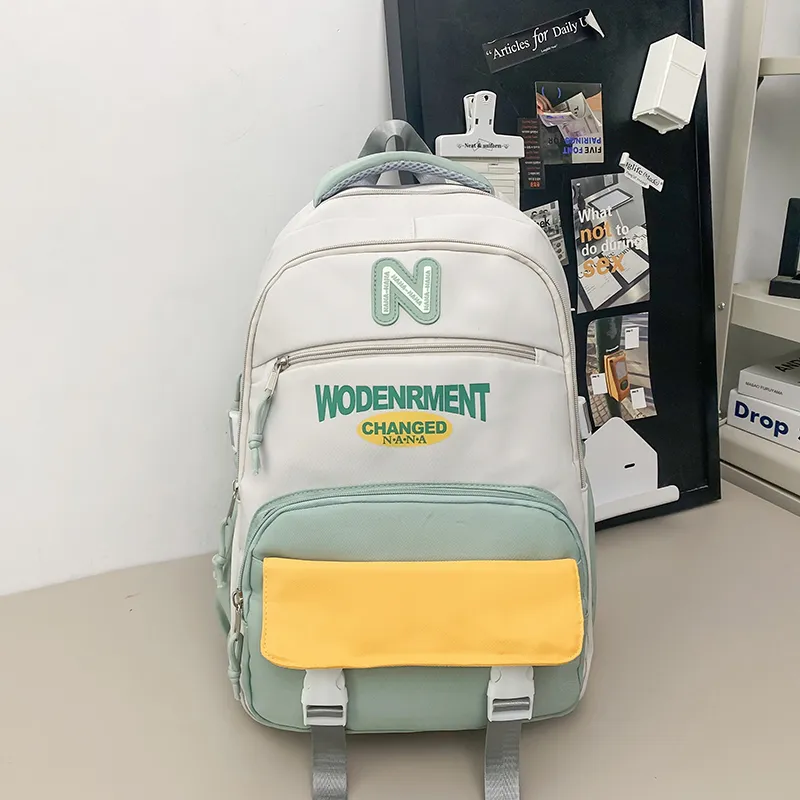 Vack Nylon Backpack Unisex Multicolor-15