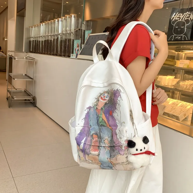 Vack Nylon Backpack Unisex Red/Purple-9