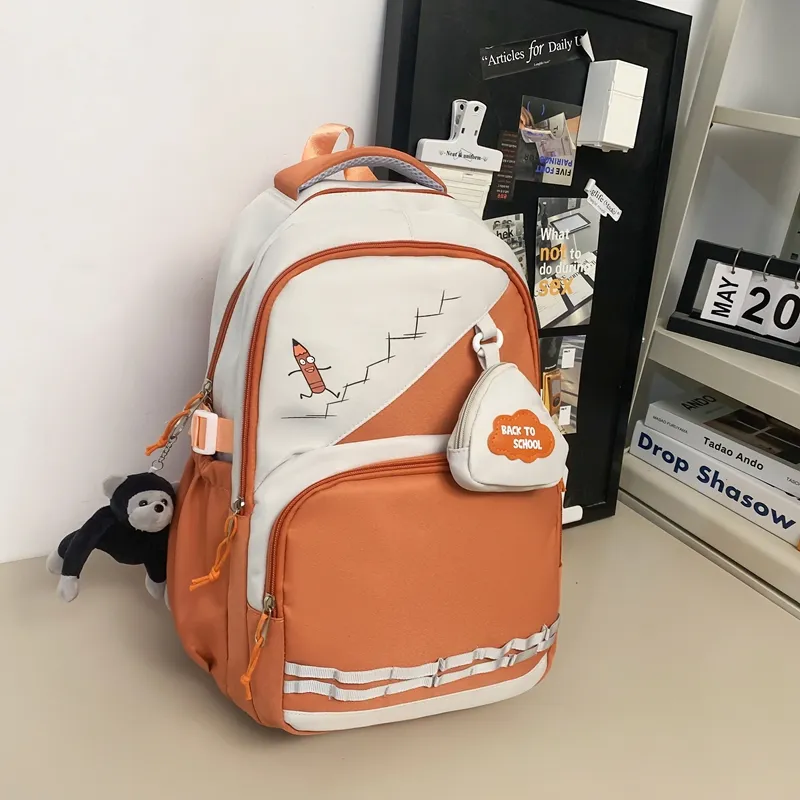 Vack Nylon Backpack Unisex Multicolor-16