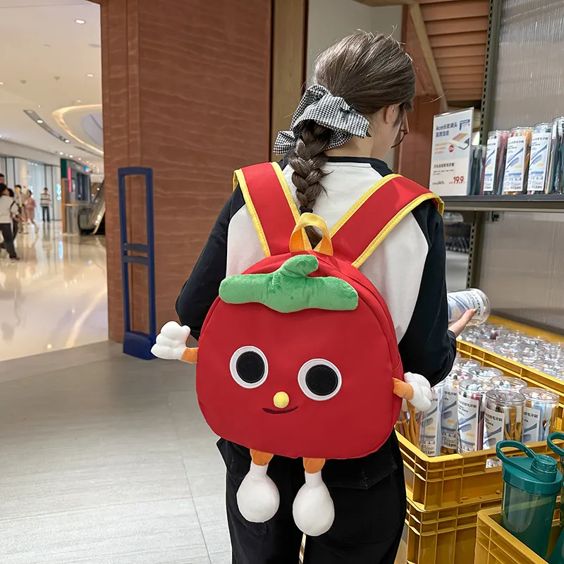 Vack Nylon Backpack Unisex Tomato-2