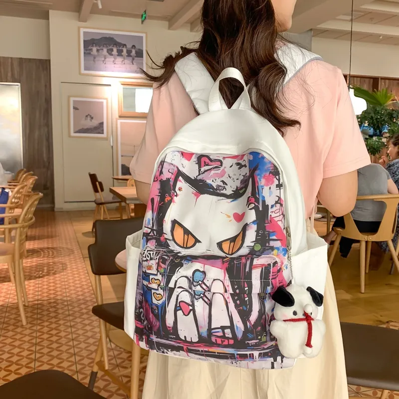 Vack Nylon Backpack Unisex Multicolor-5