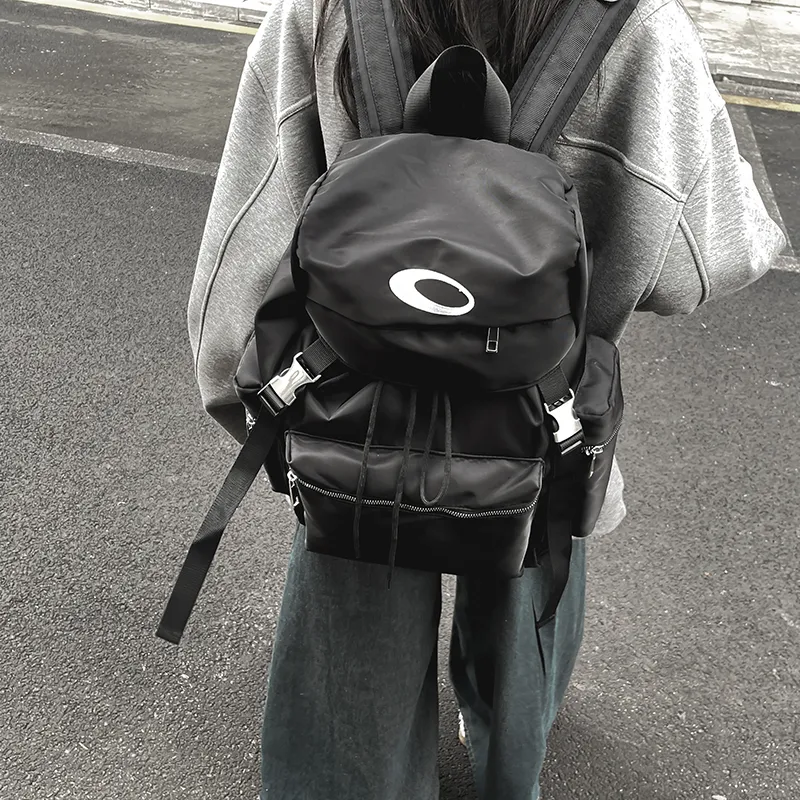 Vack Nylon Backpack Unisex Black-2