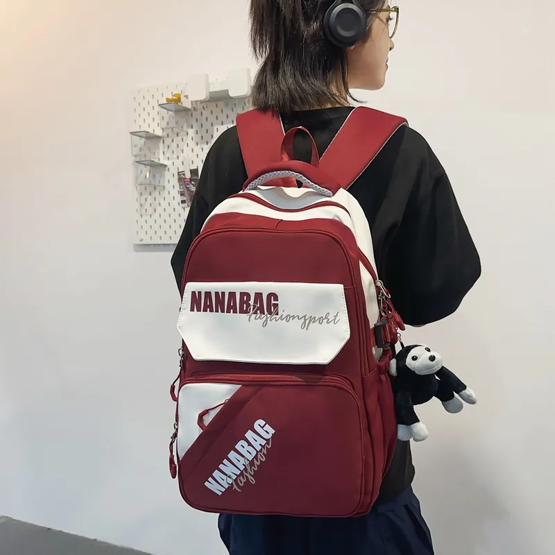 Vack Nylon Backpack Unisex Multicolor-7