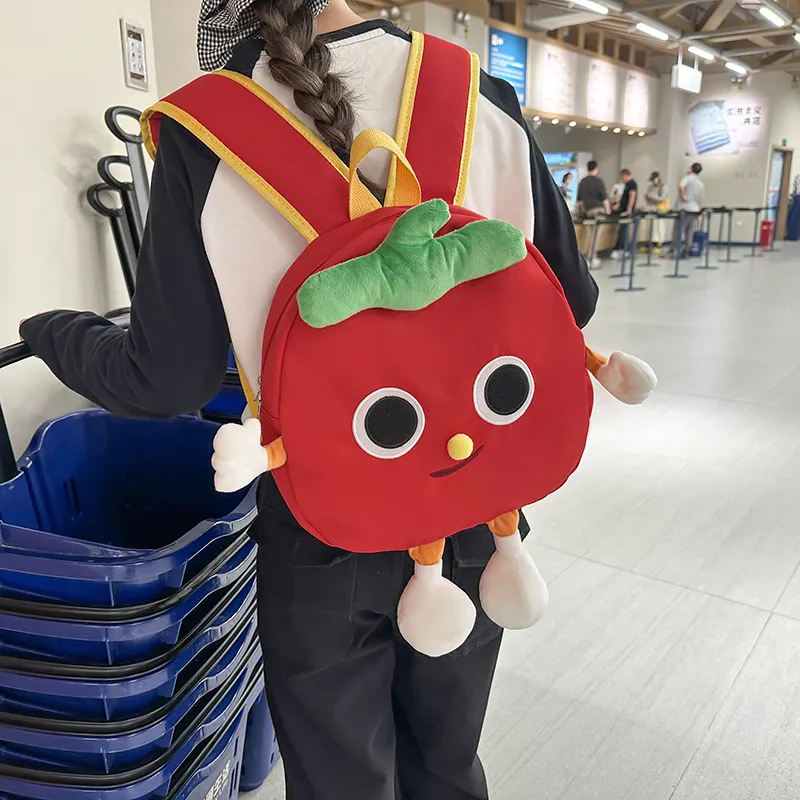 Vack Nylon Backpack Unisex Tomato-5