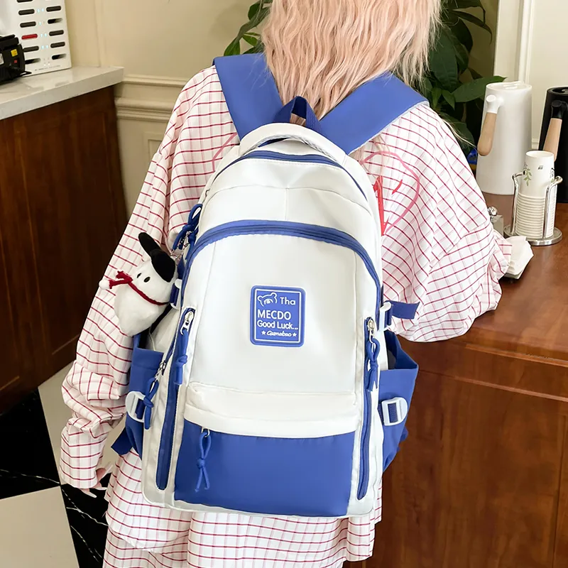 Vack Nylon Backpack Unisex Multicolor-16