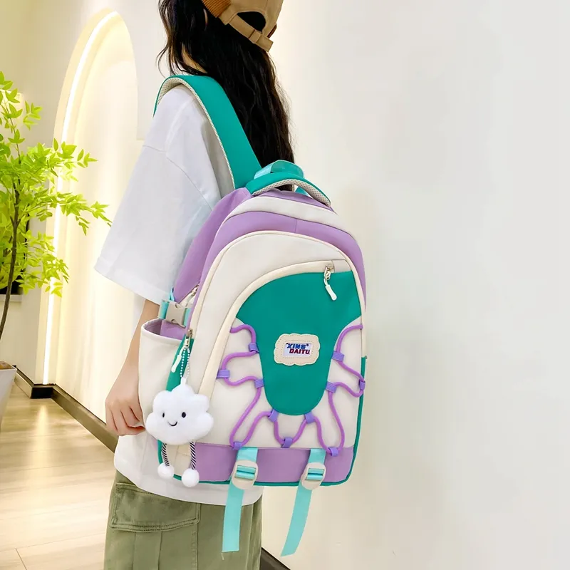 Vack Nylon Backpack Unisex Multicolor-3