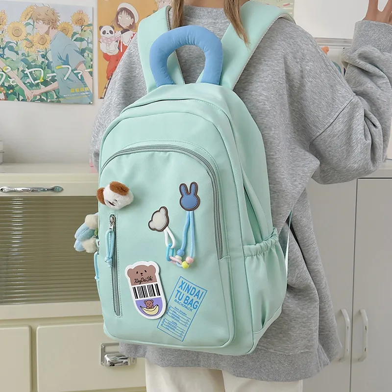 Vack Nylon Backpack Unisex Multicolor-17